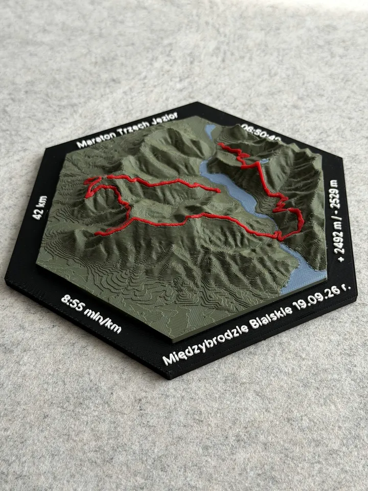Mapa trasy w 3D