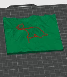 Podgląd modelu 3D trasy przed drukiem