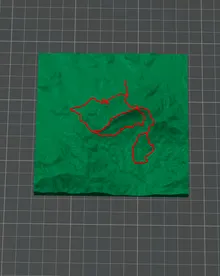 Podgląd modelu 3D trasy przed drukiem, inne ujęcie